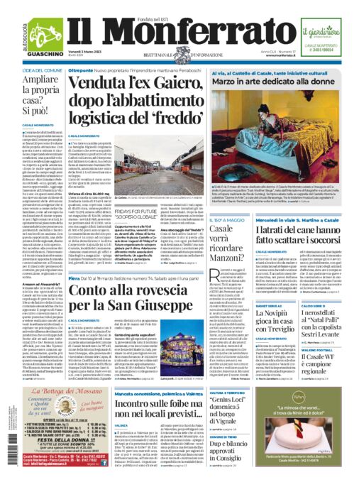 Il Monferrato - Edizione 17 del 03/03/2023